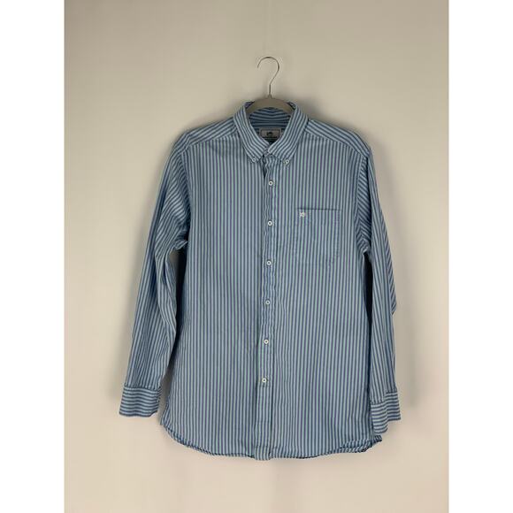 Southern Tide Classic Fit Button Down Shirt Mens Medium Blue Green Striped - Picture 1 of 7
